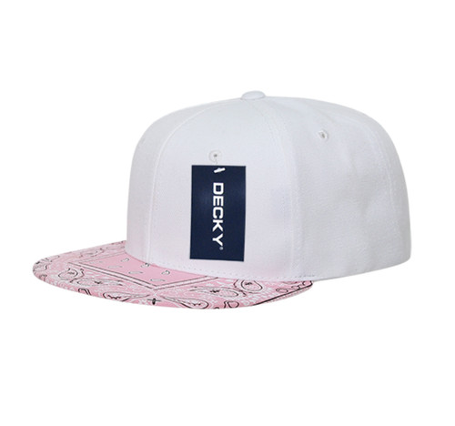 Paisley brim snapback hat - paisley,